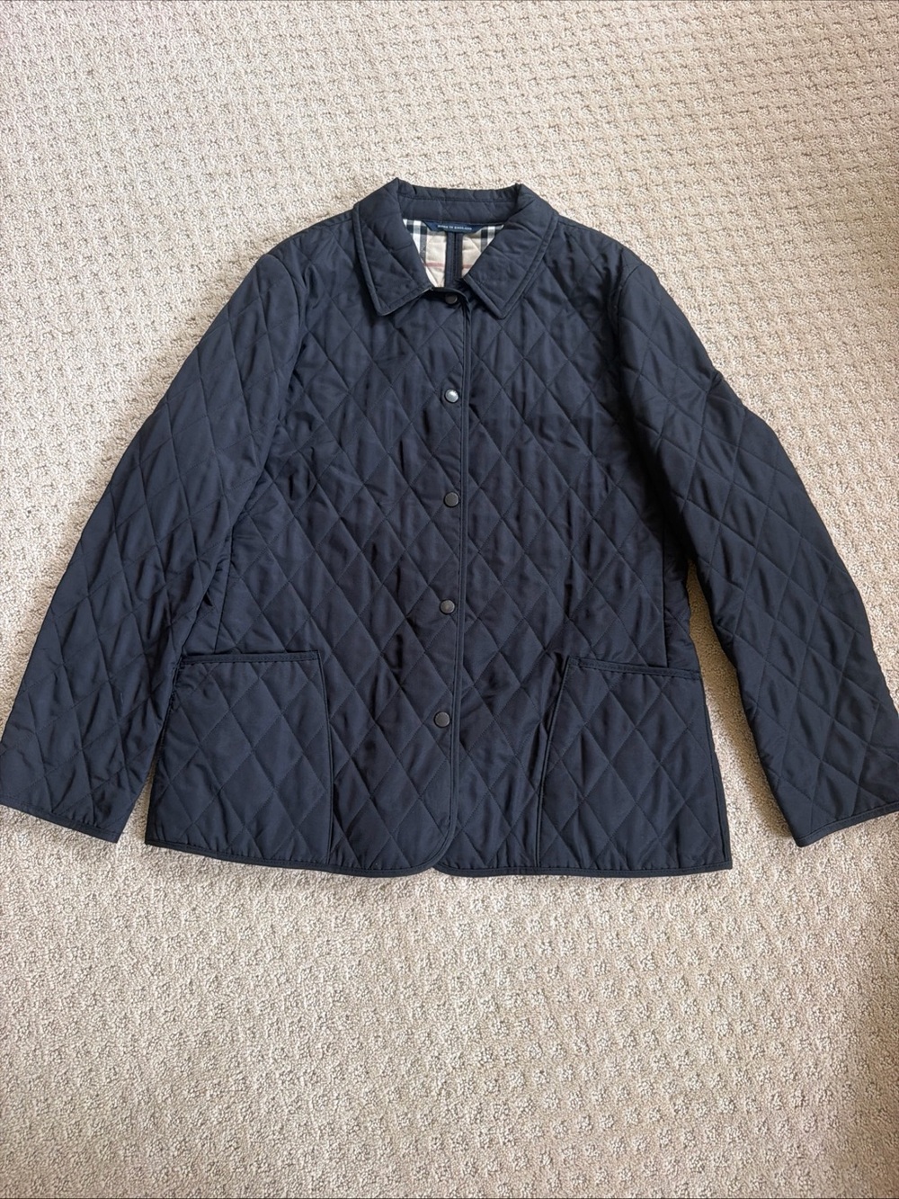 Burberry black quilted jacket